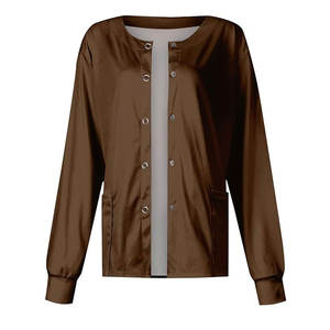 Doctor Lab Coat Style Custom Women Scrub Jacket OEM Uniforme médico Scrub Jacket para mujer - Product Image 2
