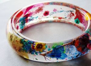 MADE Jewelry Pulsera de acrílico de resina multicolor deslumbrante exagerada Brazalete ancho Irregular Diseño cuadrado Pulseras de perlas Brazaletes - Product Image 5