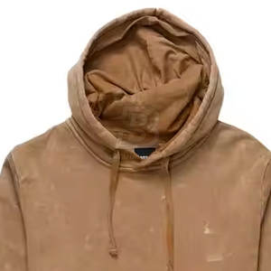 Dernier design de sweats à capuche respirants effet délavé pour hommes, haute qualité, taille personnalisée, vêtements d'hiver fabriqués au Pakistan, motif uni, logo personnalisé - Product Image 5