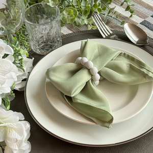 Ronds de serviette, ronds de serviette en rotin, ronds de serviette en osier, décor de table - Product Image 4