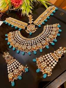 ชุดเครื่องประดับหินเซอร์คอนชุบทอง18K สำหรับผู้หญิง3ชิ้นคุณภาพพรีเมี่ยมสำหรับงานแต่งงาน - Product Image 2