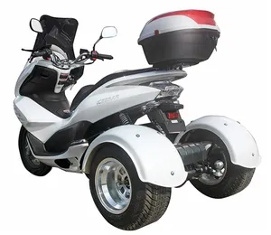 Nieuwe Sales Q6 50cc Full Size Motor Trike Scooter PST50-17 Met Voorruit 14 In/10 In Banden