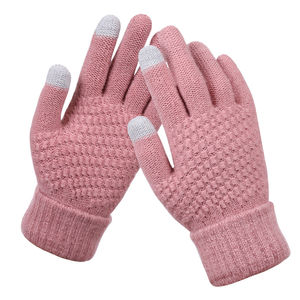 Mitaines d'hiver décontractées en tricot doublées de polaire pour hommes et femmes, style sergé, multifonctionnelles pour une utilisation en extérieur - Product Image 2