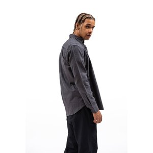 Camicia da uomo in flanella nera semplice - Product Image 1