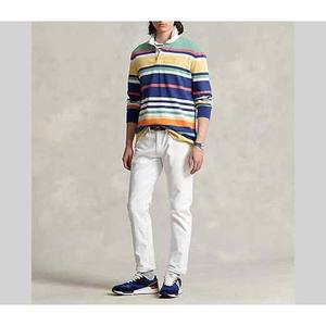 2025 gros haute qualité hommes Rugby pour Polo chemise à manches longues personnalisé rayé conception plaine teint populaire mode haute - Product Image 5