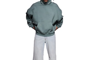 Sweat à capuche surdimensionné de haute qualité Boxy avec logo personnalisé 100% coton lourd 400gsm pour hommes - Product Image 4