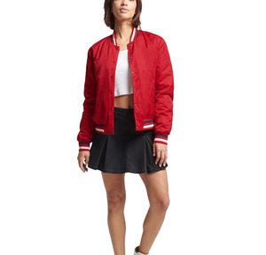 Veste universitaire en satin pour femmes de haute qualité, logo personnalisé, vente en gros, vêtements de sport respirants, veste universitaire pour femmes - Product Image 4