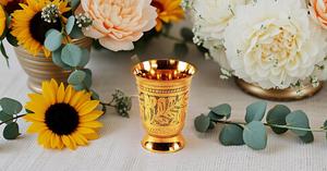 Capacidad de la taza de Julep de menta de latón 10 onzas Color dorado 4,2 pulgadas de altura Koi - Product Image 4