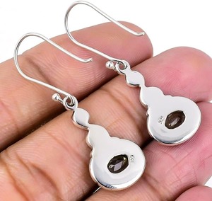 Natural <b>Green</b> Amethyst Best Designer Solid 925 Sterling Silver Gemstone Cabochon Handmade <b>Earrings</b> Jewelry 925 Silver Jewelry - Product Image 3