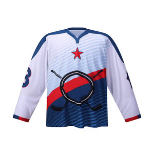 Logo personnalisé Maillot de hockey sur glace pour hommes Sportswear Chemises et hauts avec taille et motifs personnalisés Accepte l'impression du client - Product Image 2