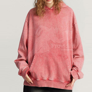 Sudaderas Casuales de Invierno para Mujer, Lavado Ácido, con Capucha, Transpirables, de Poliéster/Algodón, Servicio OEM, Alta Calidad, Precio al por Mayor - Product Image 2