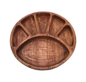 Petit plateau/assiette de service en bois de bambou en forme de poire aux fruits écologiques - Product Image 5