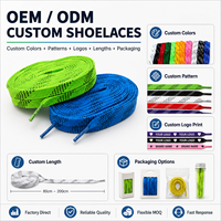 Lacets plats cirés personnalisés pour patins à glace, lacets larges pour chaussures de roller, OEM avec emballage en boîte de vente au détail