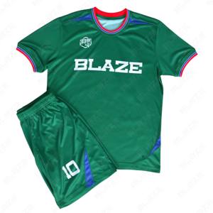 Blaze Fight Wear personalizado hombres traje de fútbol 100% poliéster Francia traje de fútbol JerseysQuick Dry Football Wear camiseta de fútbol - Product Image 4