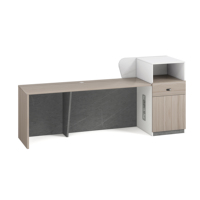 Table de bureau en mélamine, comptoir de réception, mobilier de bureau, table de réception, bureau, escritorio, mesa de escritorio