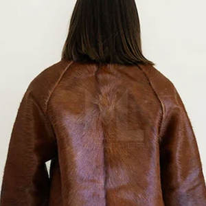 Veste en cuir de vachette pour femmes personnalisée Veste en cuir de vachette respirante à prix de gros pour femmes - Product Image 5