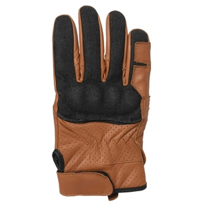 Leather and Denim Motorbike <b>Gloves</b> with Full Finger Protection and Perforated Design for Breathability and Comfort - Product Image 2