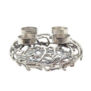 Support de bougie en aluminium massif au design antique avec impression numérique pour l'éclairage des bougies, décoration de Noël, décoration de table - Product Image 1