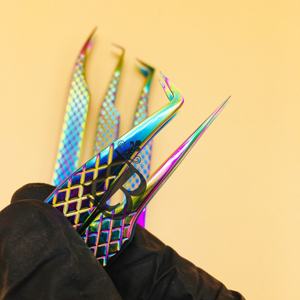 Nouvelles pinces à cils de couleur arc-en-ciel, durables, à 90 degrés, pour volume russe, pinces à cils personnalisées en vison - Product Image 5