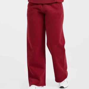 Hot Selling 100% Cotton Fleece 300 GSM Custom Embroidered Logo Baggy Wide Leg Sweatpants Lightweight Gym Wear for Winter - Product Image 4