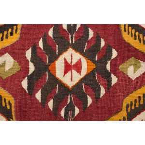 Tapis turc vintage, grand tapis de 5,1 x 9,7 pieds, tapis en laine patchwork rouge et orange - Product Image 4