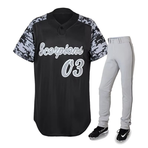 Venta al por mayor de uniformes de béisbol con logotipo personalizado, precio barato, 100% poliéster, de secado rápido, transpirables, al aire libre, gran oferta, fabricados en Pakistán - Product Image 6