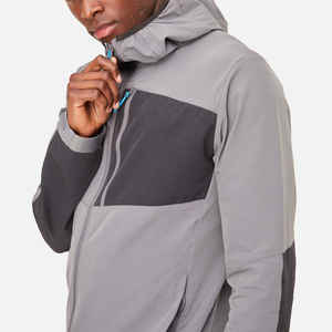 Veste coupe-vent softshell en polyester réfléchissante pour hommes Vestes softshell de randonnée d'extérieur en polyester - Product Image 4