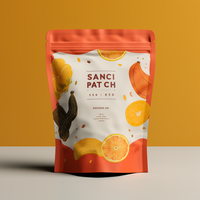 Sachet refermable personnalisé imprimé, réutilisable pour bonbons, biscuits, snacks, emballage alimentaire, pochette verticale