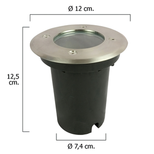 Faretto LED da Incasso IP54 Colore Inox - Product Image 1