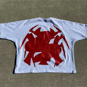 Camiseta blanca con hombros descubiertos de gran tamaño 300 Gsm Graphic Dtg Print Streetwear para hombre, camiseta Vintage lavada con ácido, camiseta recortada de peso pesado - Product Image 6