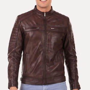 Veste en cuir sur mesure de style nouveau Veste en cuir pour homme à quantité minimale de commande bas Veste en cuir fabriquée au Pakistan - Product Image 1