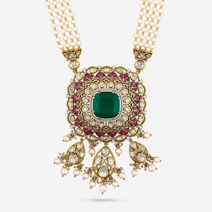Kundan Necklace 187732 Elegant <b>Wedding</b> <b>Accessory</b> - Product Image 5