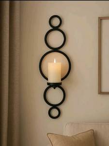 Modern Luxury Matte Black Geometric Metal <b>Wall</b> <b>Sconce</b> Customized Eco-Friendly Vintage Rustic Home Hotel Decoration Wrought Iron - Product Image 2