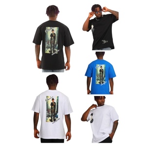 Camiseta Extra Grande, Estilo Urbano, Estampado Gráfico Vintage, Talla Grande, Algodón Grueso, OEM ODM - Product Image 4