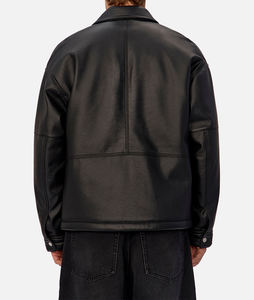 Veste en cuir élégante et confortable à col montant, coupe décontractée, respirante, pour hommes, meilleure qualité, coupe moderne, coupe-vent, veste pour hommes - Product Image 2