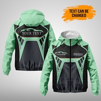 Veste coupe-vent bomber unisexe personnalisée 100% polyester, avec capuche, pour l'entraînement des équipes de football en hiver, imperméable, respirante, sublimation