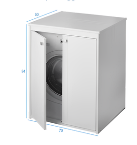 Gabinete de PVC para Lavadora para Interiores/Exteriores Ahorra Espacio con Puerta con Cierre de Pestillo para Lavandería Baño o Uso Doméstico - Product Image 3