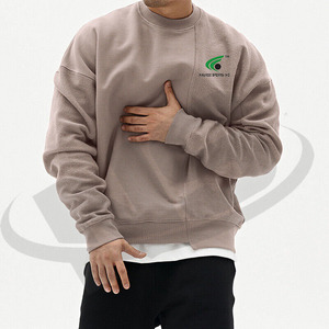 OEM personnalisé hommes sweat 100% coton écologique hiver pull à col rond lourd polaire unisexe Logo décontracté - Product Image 6