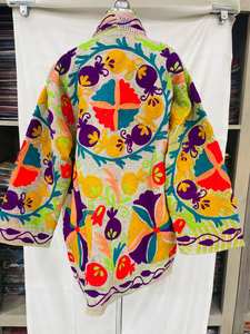 Stylish Quilted Embroidery Free Edge Jacket for Women Unique <b>Boho</b> Beachwear Handmade Cotton Winter Festivals <b>Belt</b> Great Gift for - Product Image 3