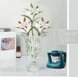 Jarrón Decorativo de Hierro con Diseño Floral Costero para Clientes Internacionales, Arreglos Florales Elegantes - Product Image 4