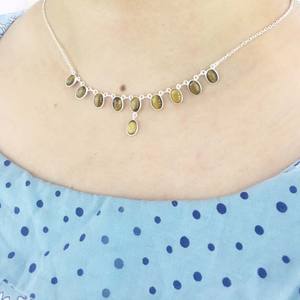 925 Sterling Silver Fine Handmade <b>Tiger</b> <b>Eye</b> Cabochon Necklace Fashion <b>Jewelry</b> with Bezel Setting for Christians - Product Image 3