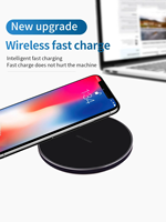 Station de charge sans fil rapide Justlink 15W, chargeur sans fil ultra fin avec lumière LED pour téléphone