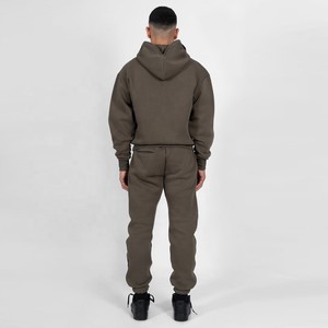 Survêtements d'hiver sur mesure de haute qualité pour hommes, coupe ajustée, 100% coton molletonné, ensembles streetwear - Product Image 3