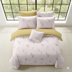 Ensemble de draps et de taies d'oreiller en polyester 100% doux, respirant, uni, de luxe, taille Queen, pour hôtel et usage domestique, 400TC - Product Image 1