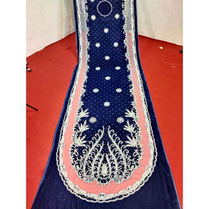 Boda nupcial tela de Dirac somalí elegante bordado de cuentas suaves en material textil indio crudo perfecto para ceremonias especiales - Product Image 5