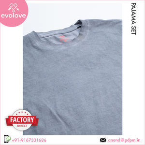 Lady's XL Tamaño 100% Algodón Azul Pama Set Muy demandado Single Jersey Tela Verde Online Summer Loging Dress Media manga - Product Image 3