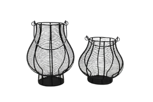 Bougeoirs créatifs en fer pour cage à oiseaux creuse en métal fini avec manteau en poudre d'or avec poignée de lanterne chauffe-plat - Product Image 2