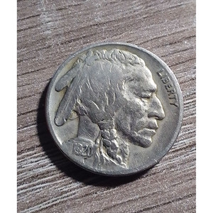 Pièce de monnaie vintage en nickel de buffle de 1920 avec plusieurs erreurs - Product Image 2