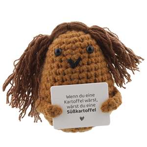 Muñeco de Patata de Ganchillo con Pelo, Regalo para Amigos Gourmets - Product Image 1