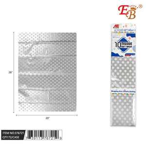 Ensemble de papiers de soie à pois argentés 20 \ "x 26 \" 10 pièces 72 pièces/cs pour l'artisanat du papier - Product Image 1